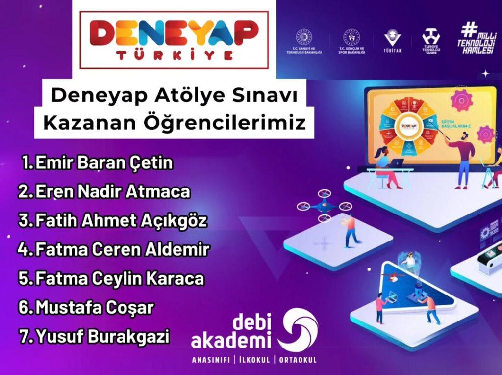 Deneyap Teknoloji Atölyeleri Seçme Sınavında Başarı