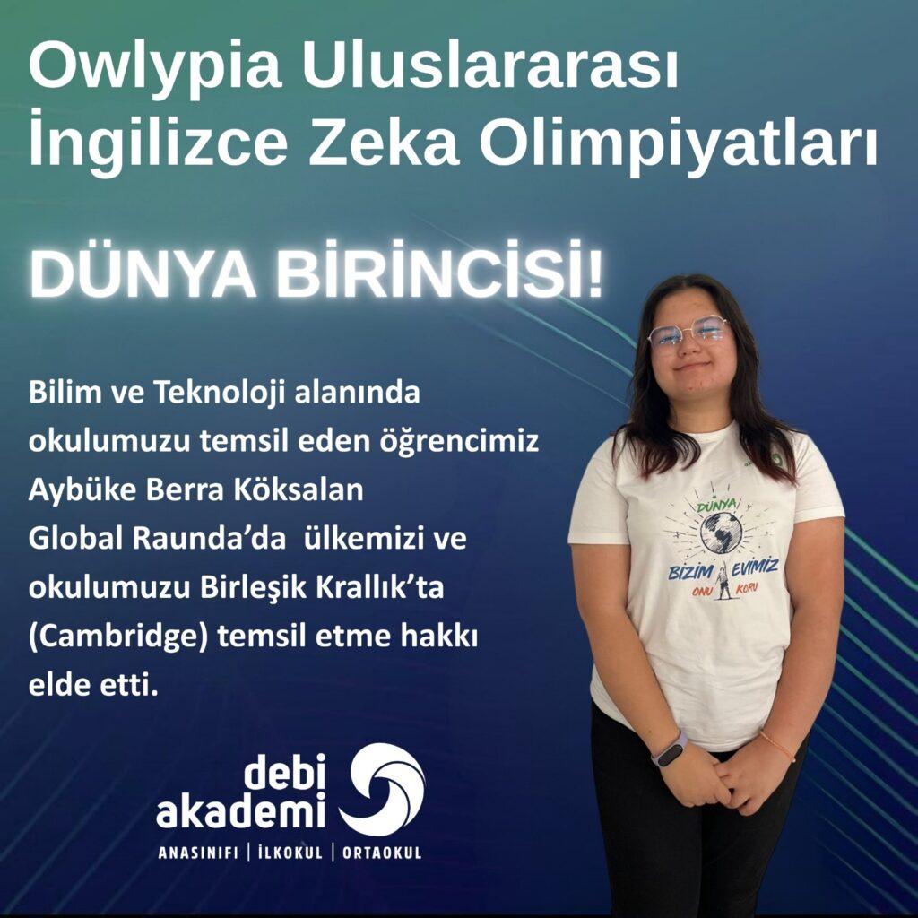 DEBİ’den DÜNYA 1.si