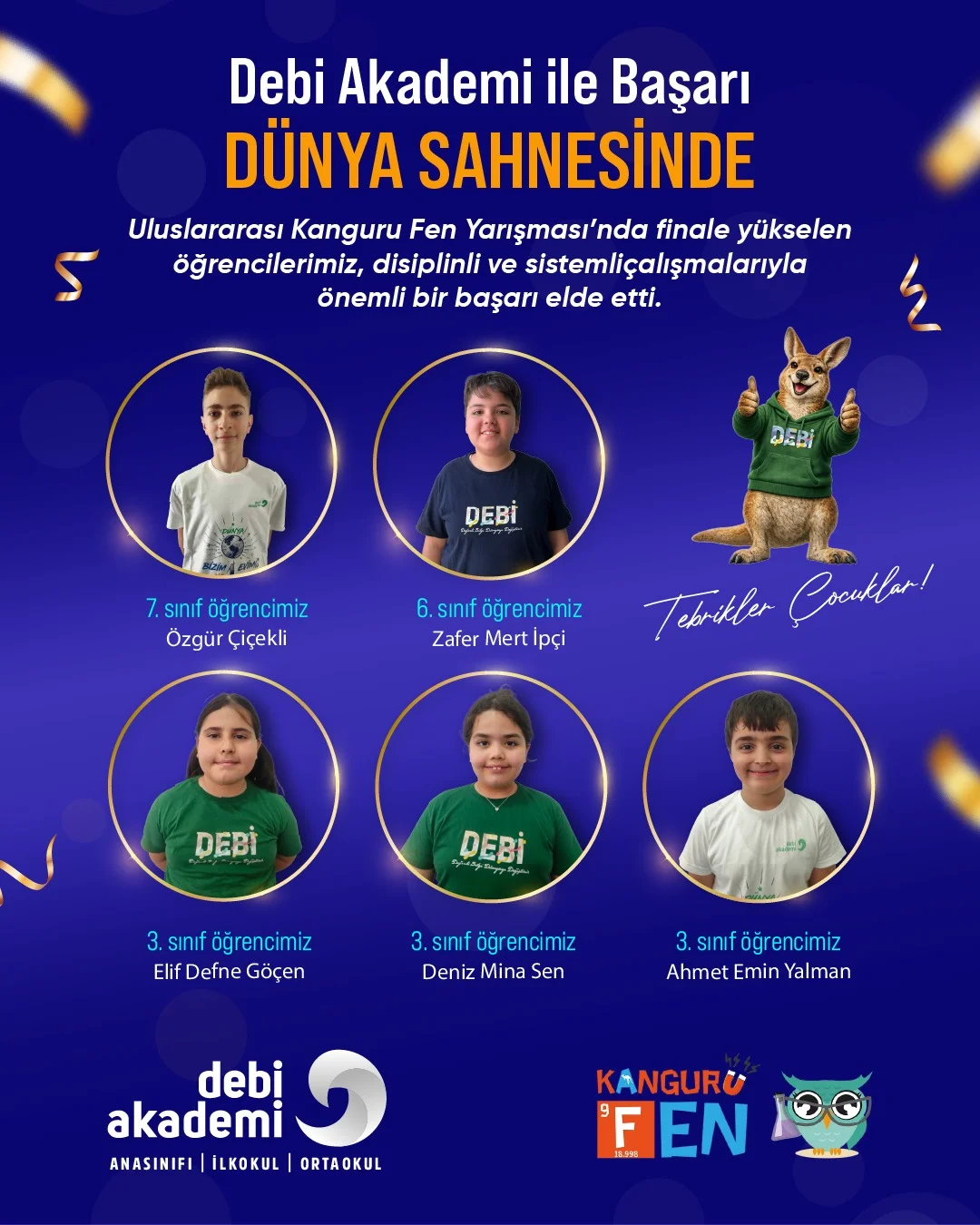 Uluslararası Kanguru Fen Yarışması’nda Final Başarısı